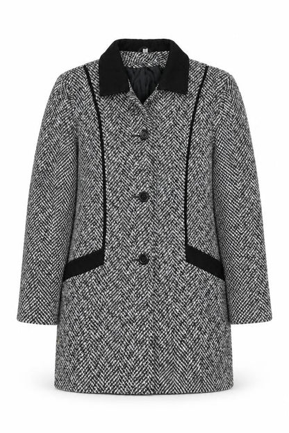 Preworn Womens Multicoloured Geometric  Overcoat Coat Size 10