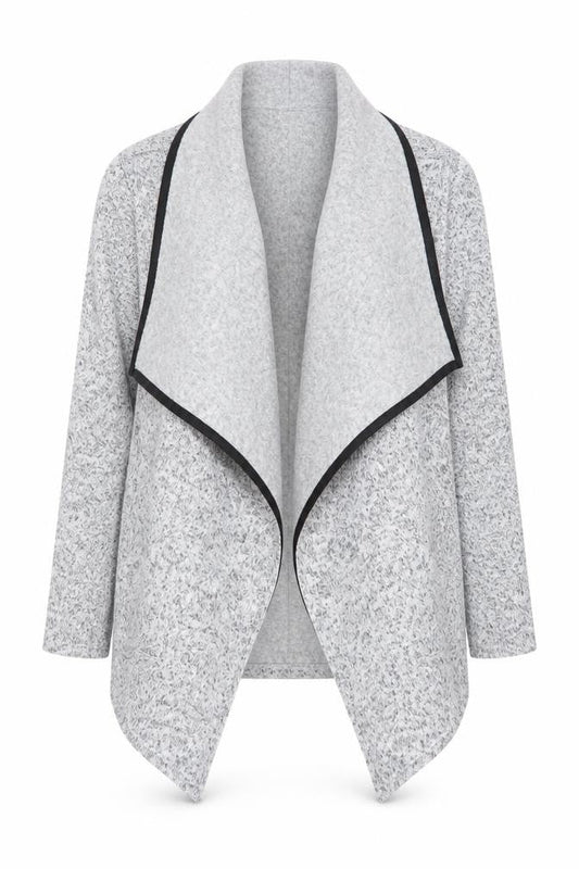 Front view of Papaya women’s grey overcoat coat, size UK 14