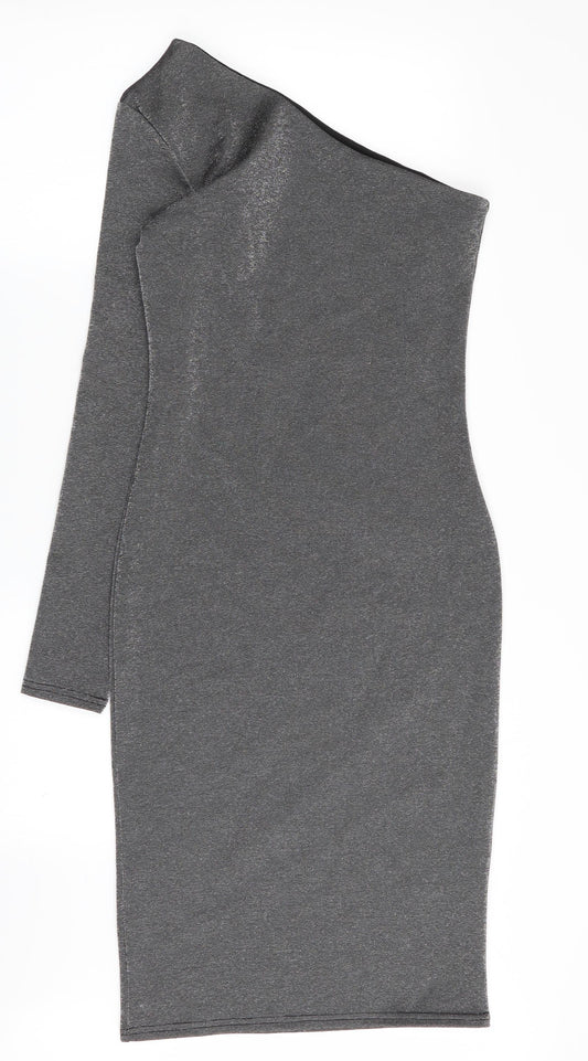 Warehouse Womens Grey   Fit & Flare  Size 8