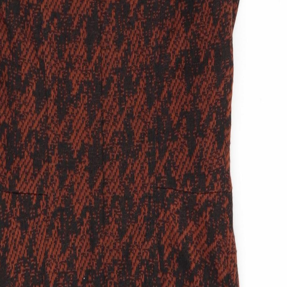 NEXT Womens Brown Geometric  Fit & Flare  Size 6