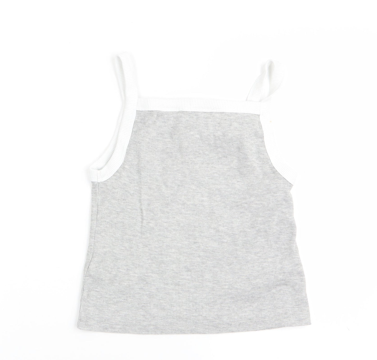 M&S Girls Grey   Basic Tank Size 8-9 Years