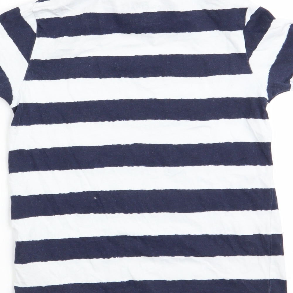 M&S Girls Multicoloured Striped  Basic T-Shirt Size 5-6 Years