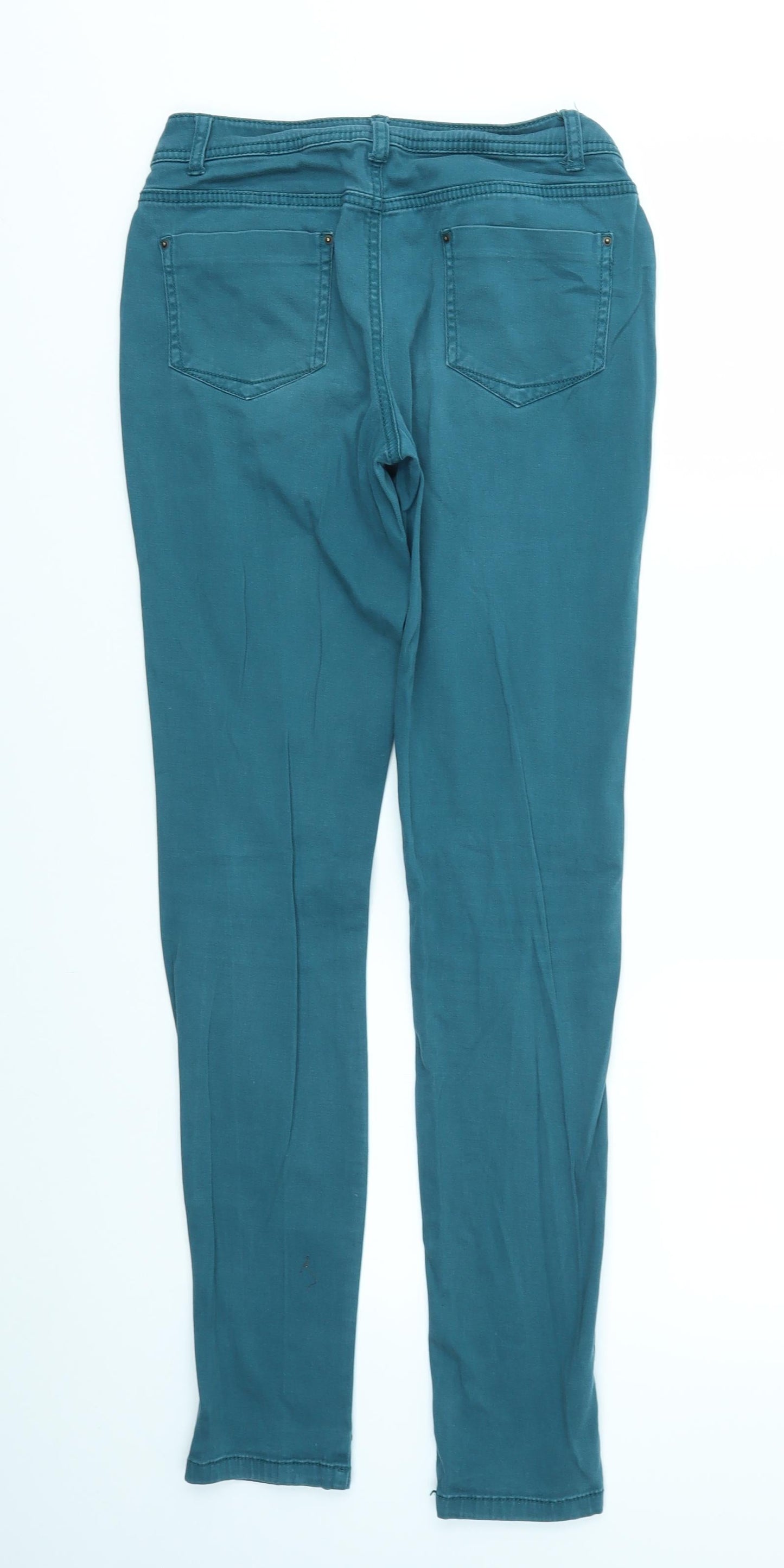 DENIM &CO Womens Green   Skinny Jeans Size 10 L30 in