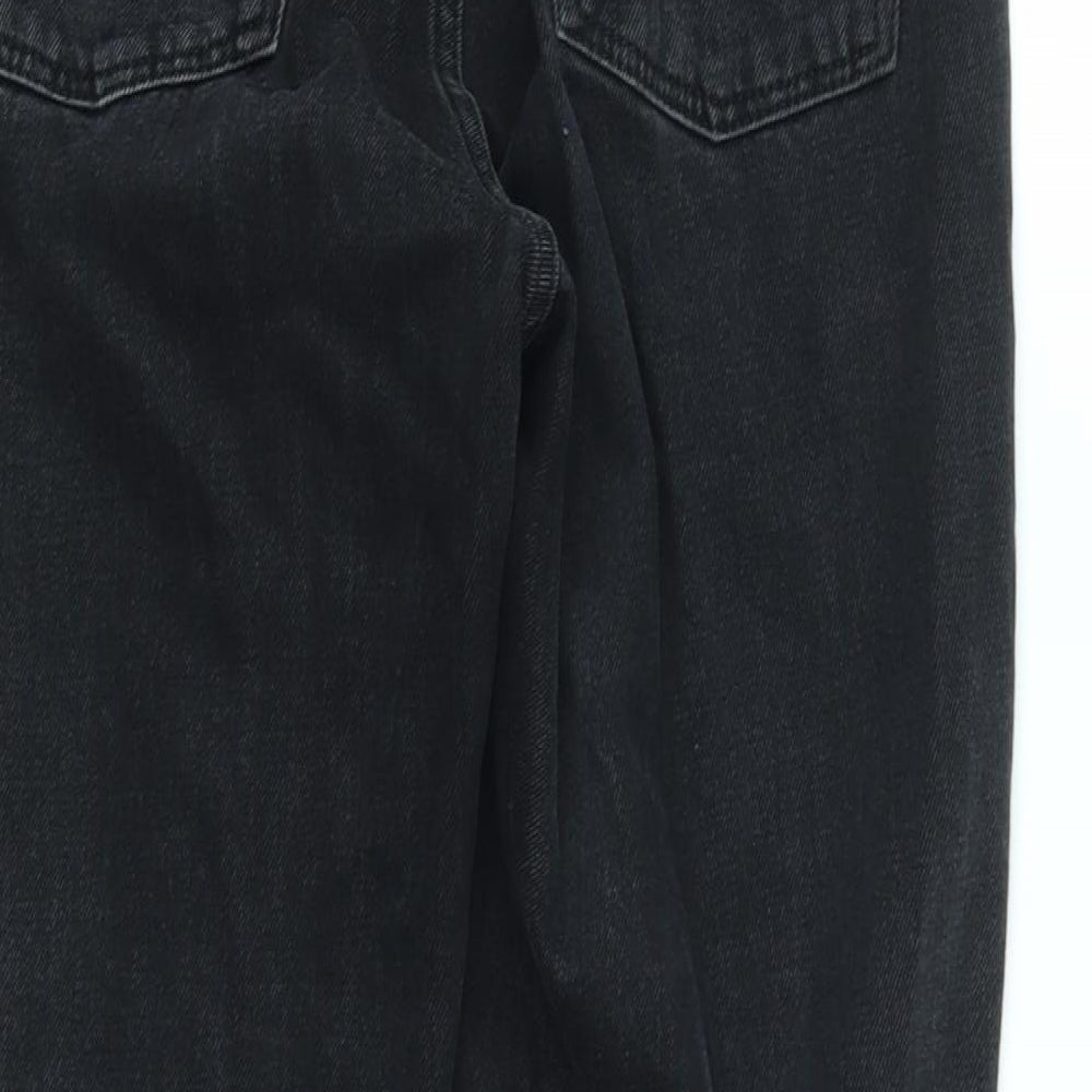 Topshop Womens Black   Straight Jeans Size 28 L30 in