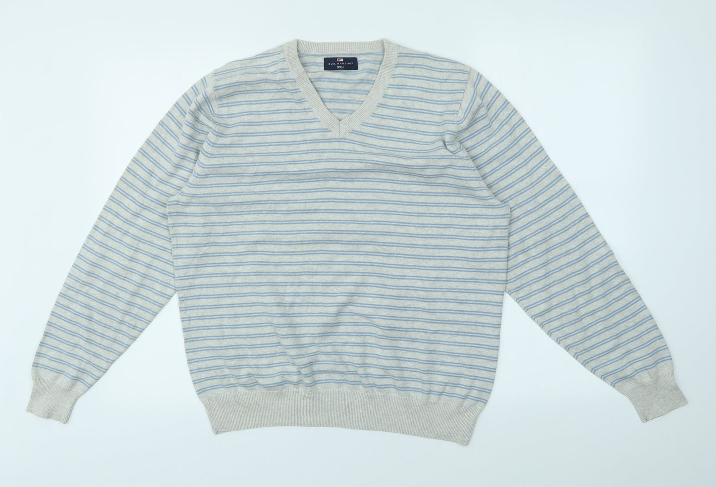 M&S Mens Multicoloured Striped  Pullover Sweatshirt Size M