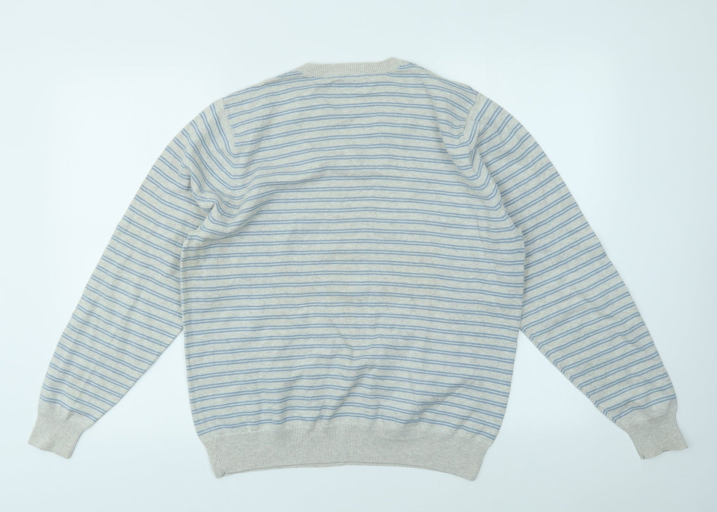 M&S Mens Multicoloured Striped  Pullover Sweatshirt Size M