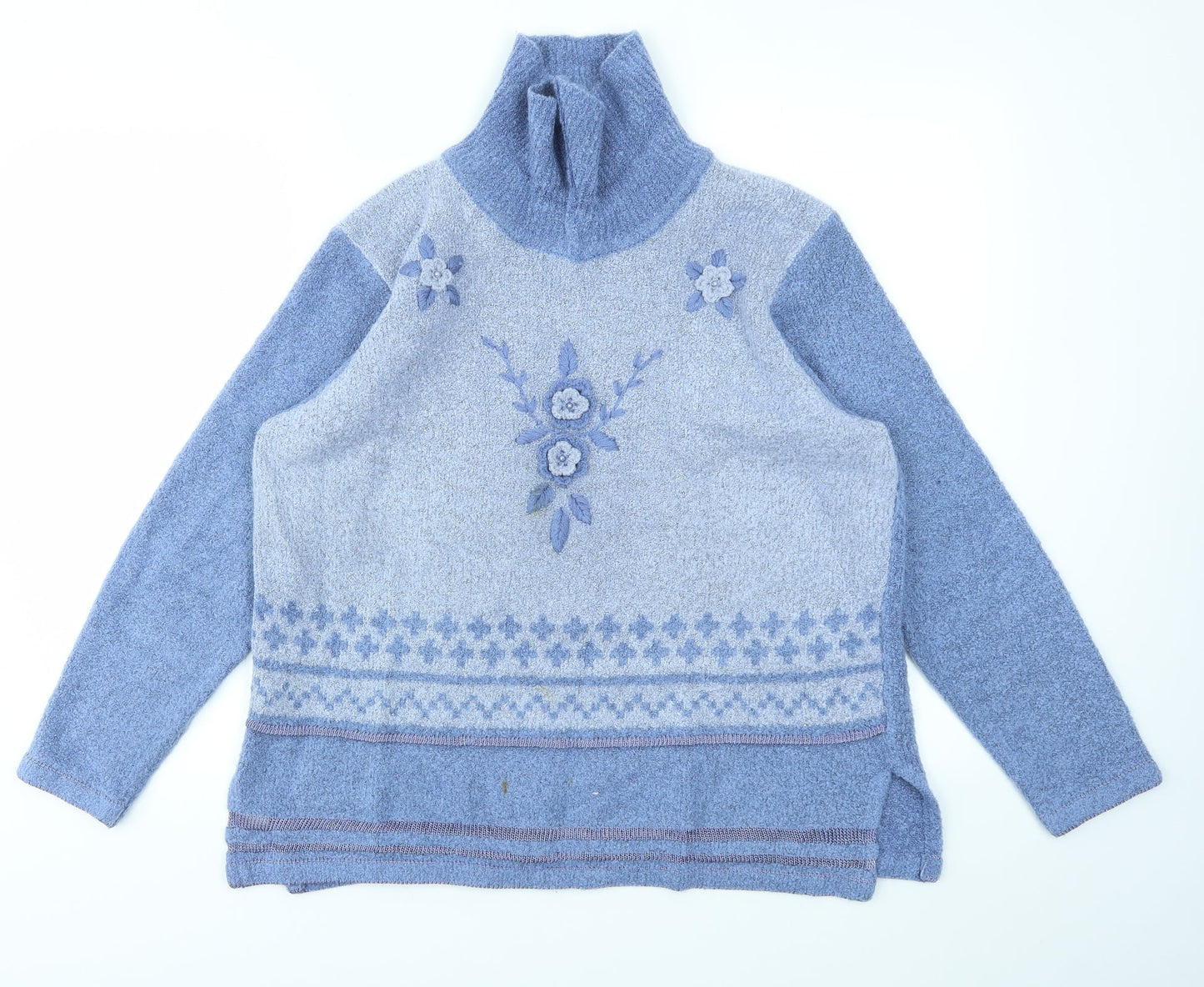 ANN MCARTNEY Womens Blue   Pullover Jumper Size XL