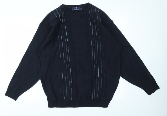 Preloved CARSON  Mens Blue   Pullover Sweatshirt Size L - Front