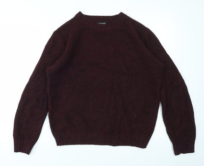 Preloved Primark Mens Purple Houndstooth  Pullover Sweatshirt Size M - Front