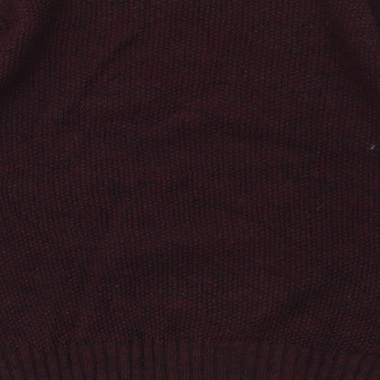 Preloved Primark Mens Purple Houndstooth  Pullover Sweatshirt Size M - Label