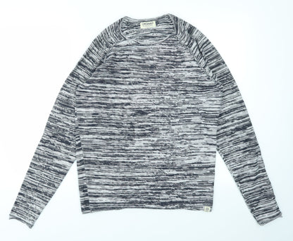 Additional front view of Orignals men’s blue pullover sweatshirt, size M