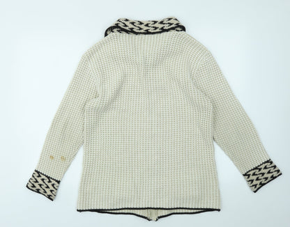 Finest Womens Ivory   Full Zip Jumper Size S