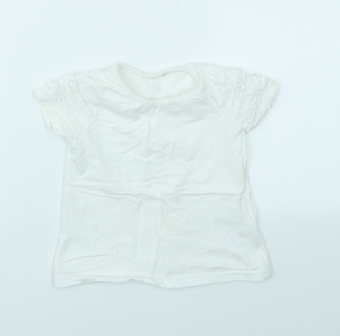 George Girls Silver   Basic T-Shirt Size 12-18 Months