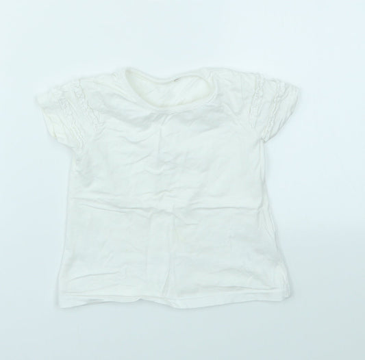 George Girls Silver   Basic T-Shirt Size 12-18 Months