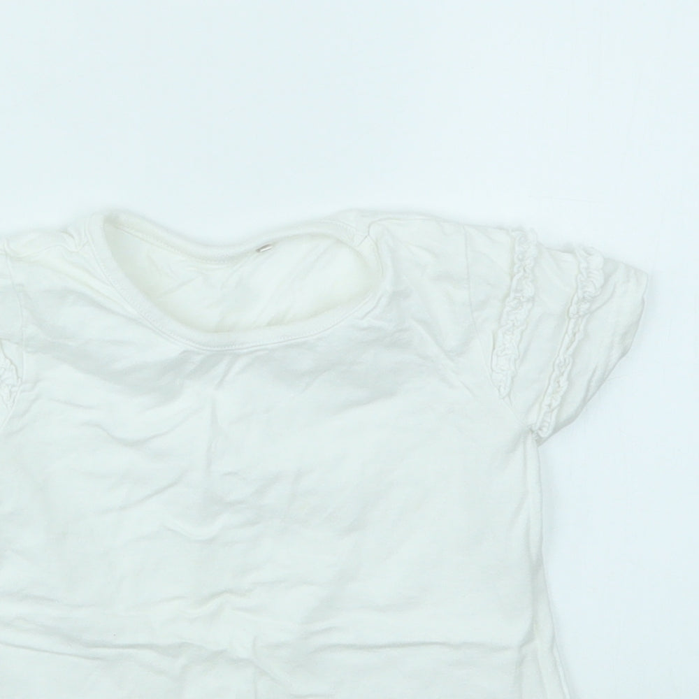 George Girls Silver   Basic T-Shirt Size 12-18 Months