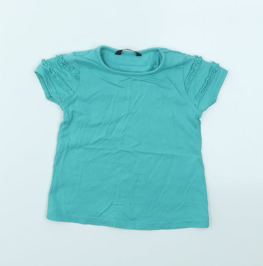 George Girls Green   Basic T-Shirt Size 12-18 Months