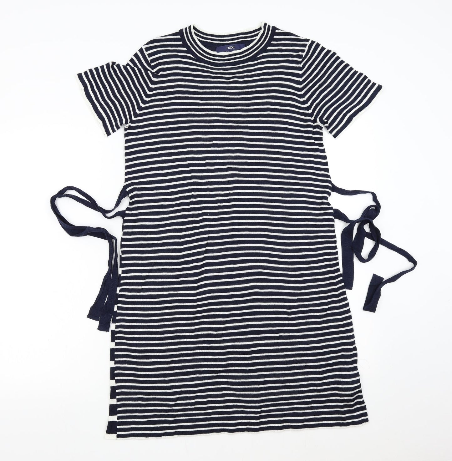 NEXT Womens Blue Striped Knit Jumper Dress  Size 10