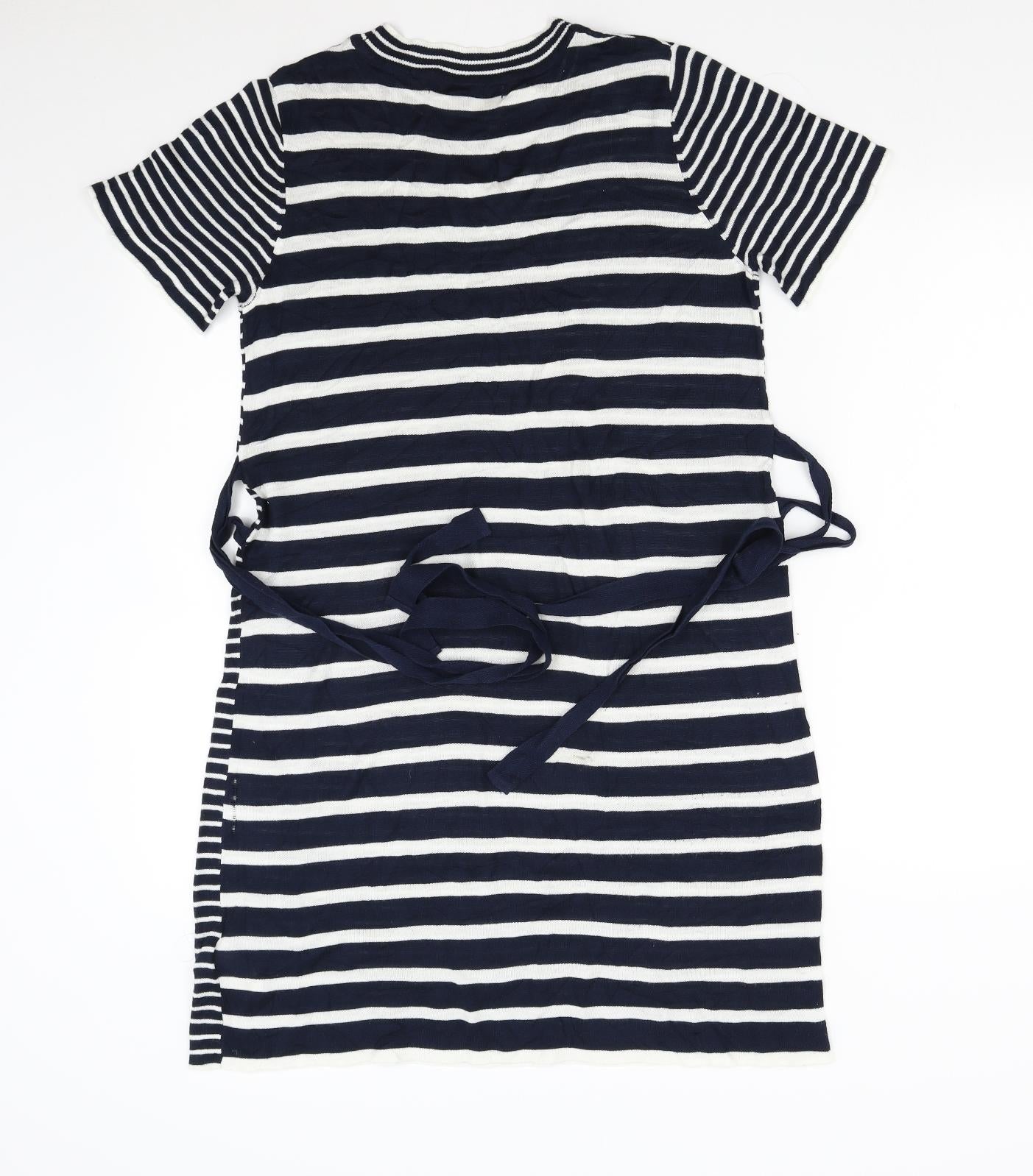 NEXT Womens Blue Striped Knit Jumper Dress  Size 10