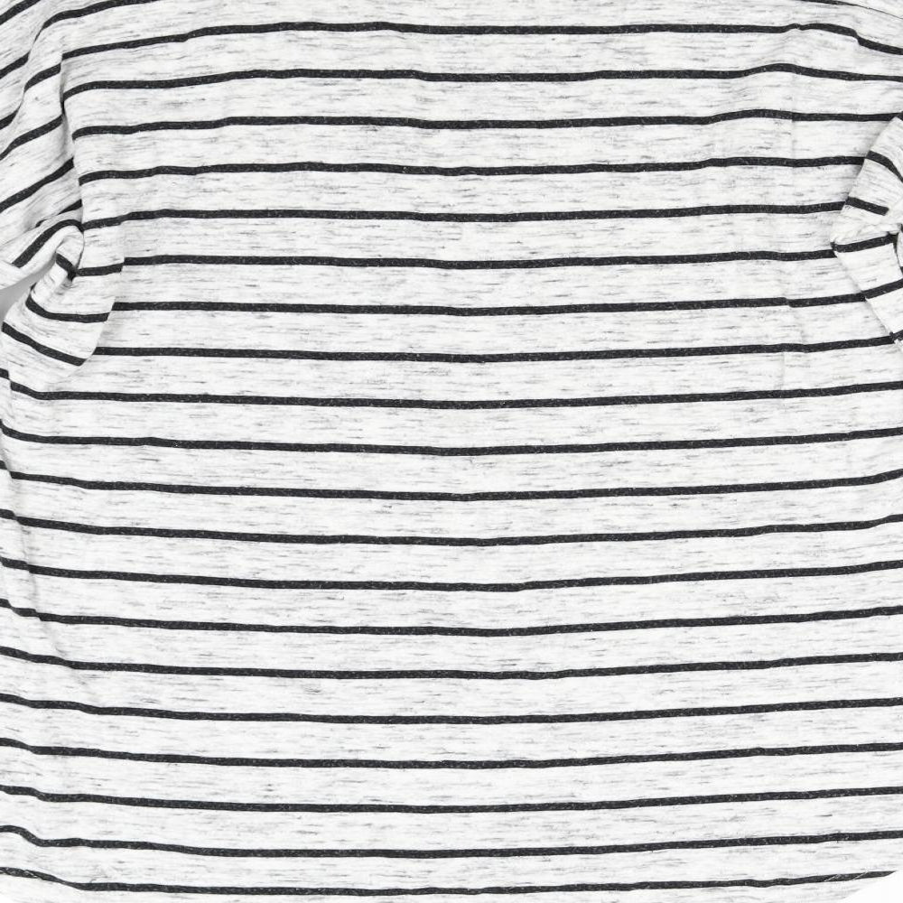 H&M Womens Grey Striped  Pullover Jumper Size M