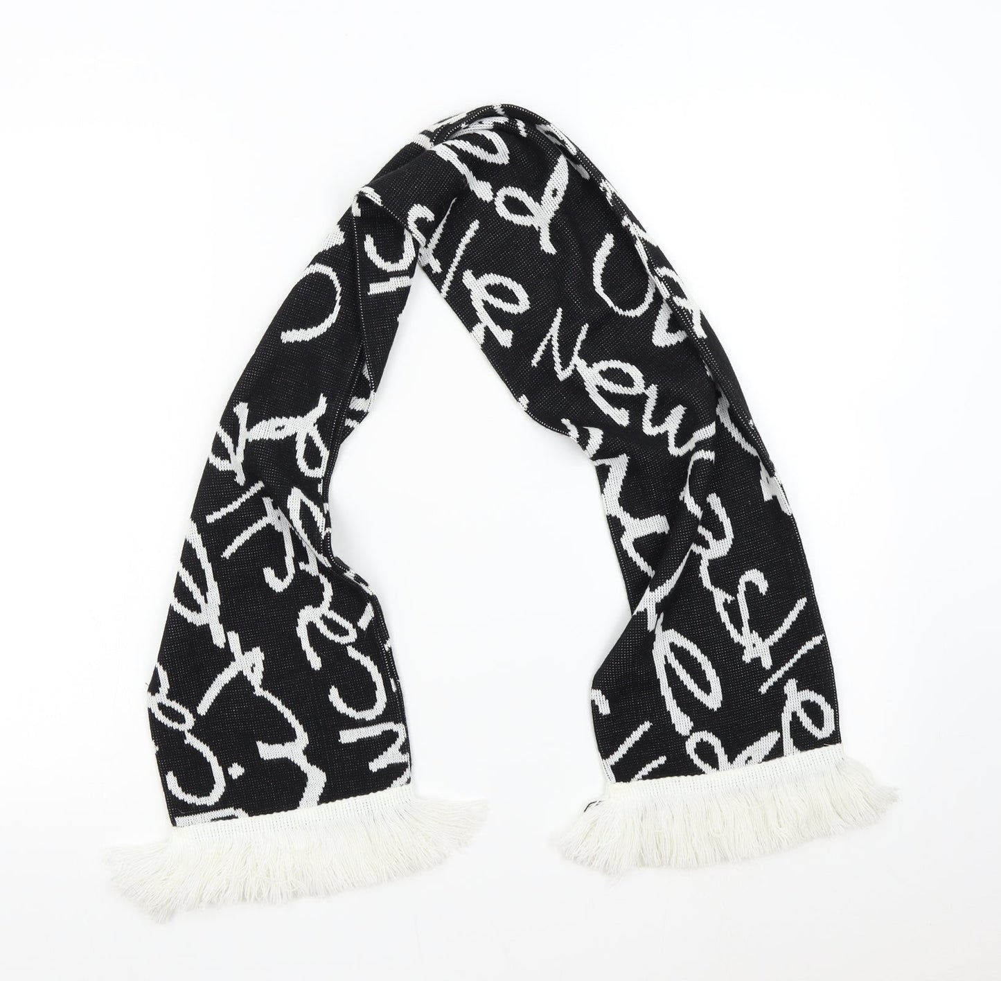 Preworn Unisex Black  Knit  Scarf