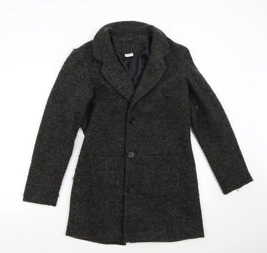 Jaqueline de Young Womens Grey   Overcoat Coat Size M