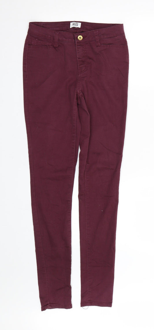 VERO MODA Womens Red  Denim Jegging Jeans Size 27 L29 in