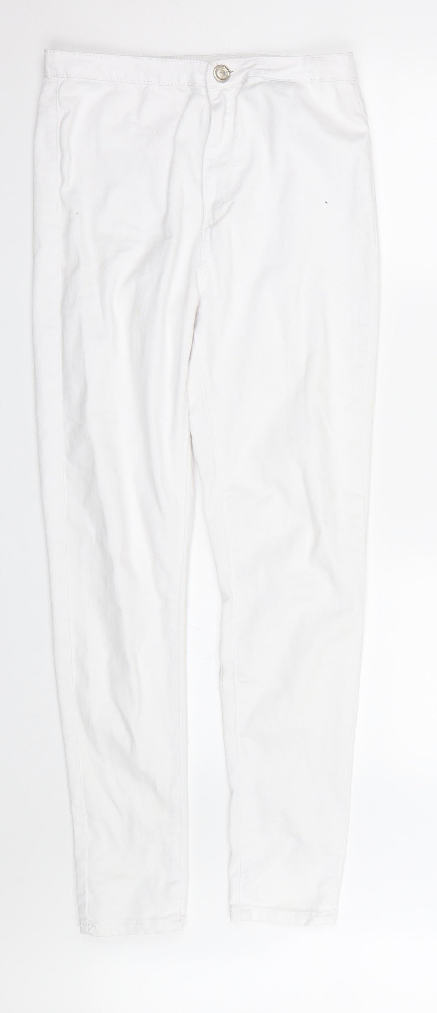 Girl Vivi Womens White  Denim Skinny Jeans Size M L29 in