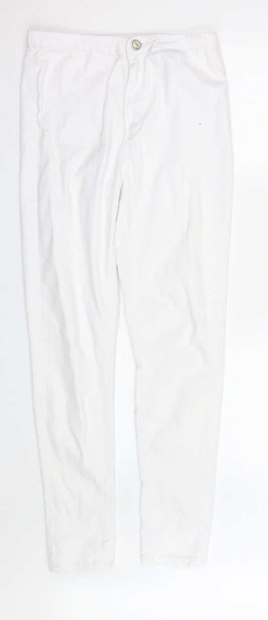 Girl Vivi Womens White  Denim Skinny Jeans Size M L29 in