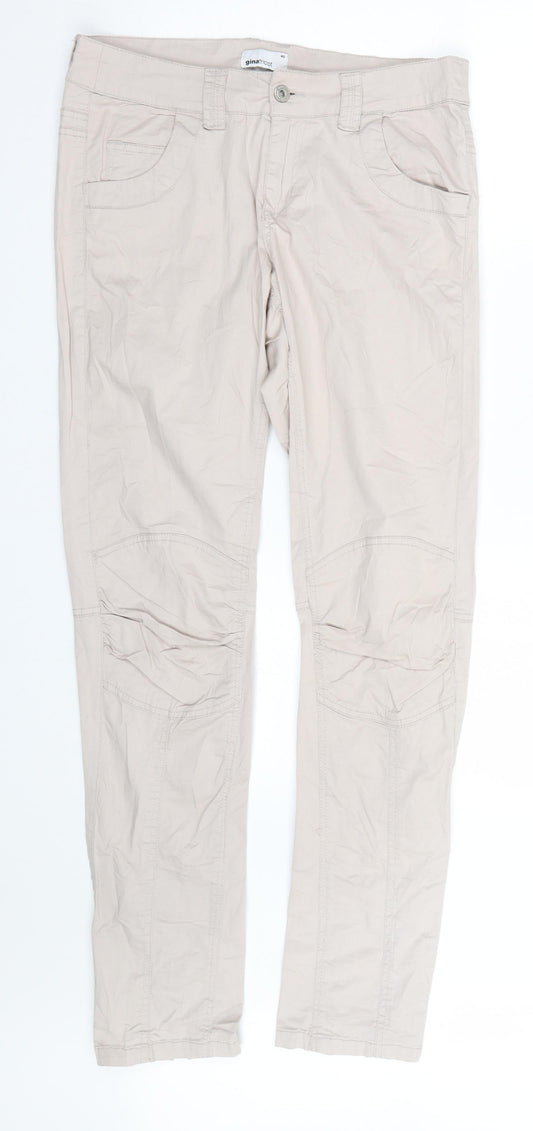 Ginatricot Womens Beige   Trousers  Size 12 L29 in