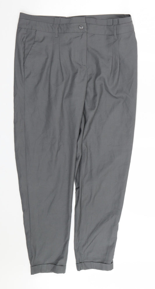 Preworn Womens Grey   Trousers  Size 34 L26 in