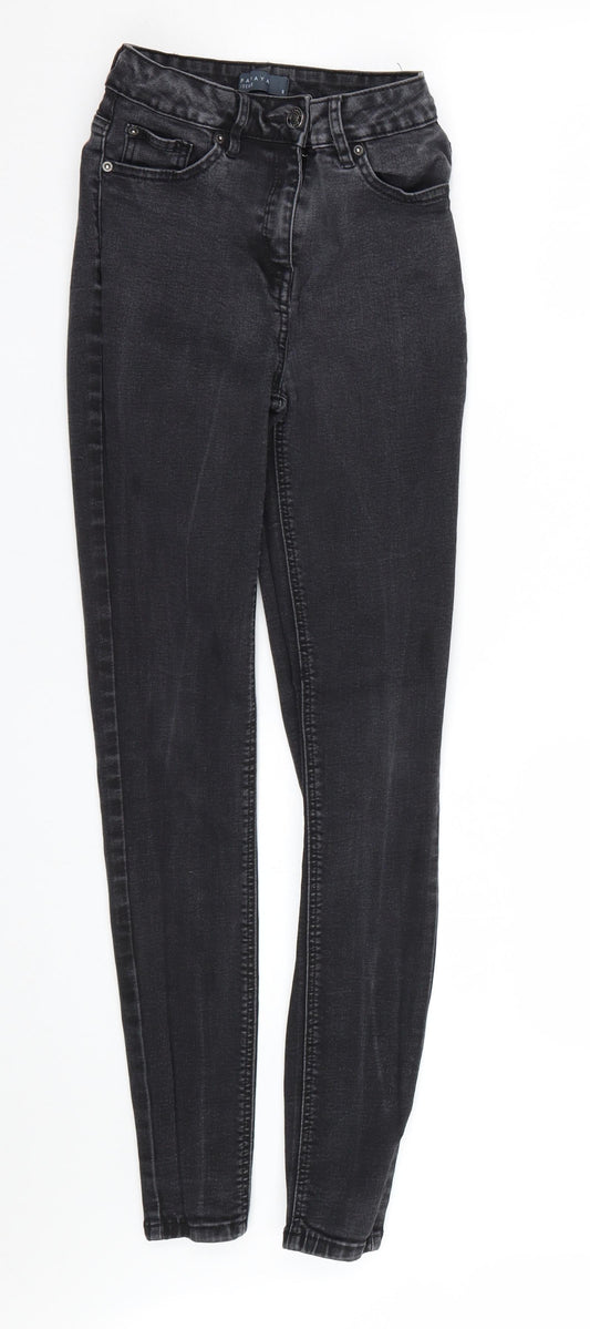 Papaya Womens Black  Denim Skinny Jeans Size 8 L26 in