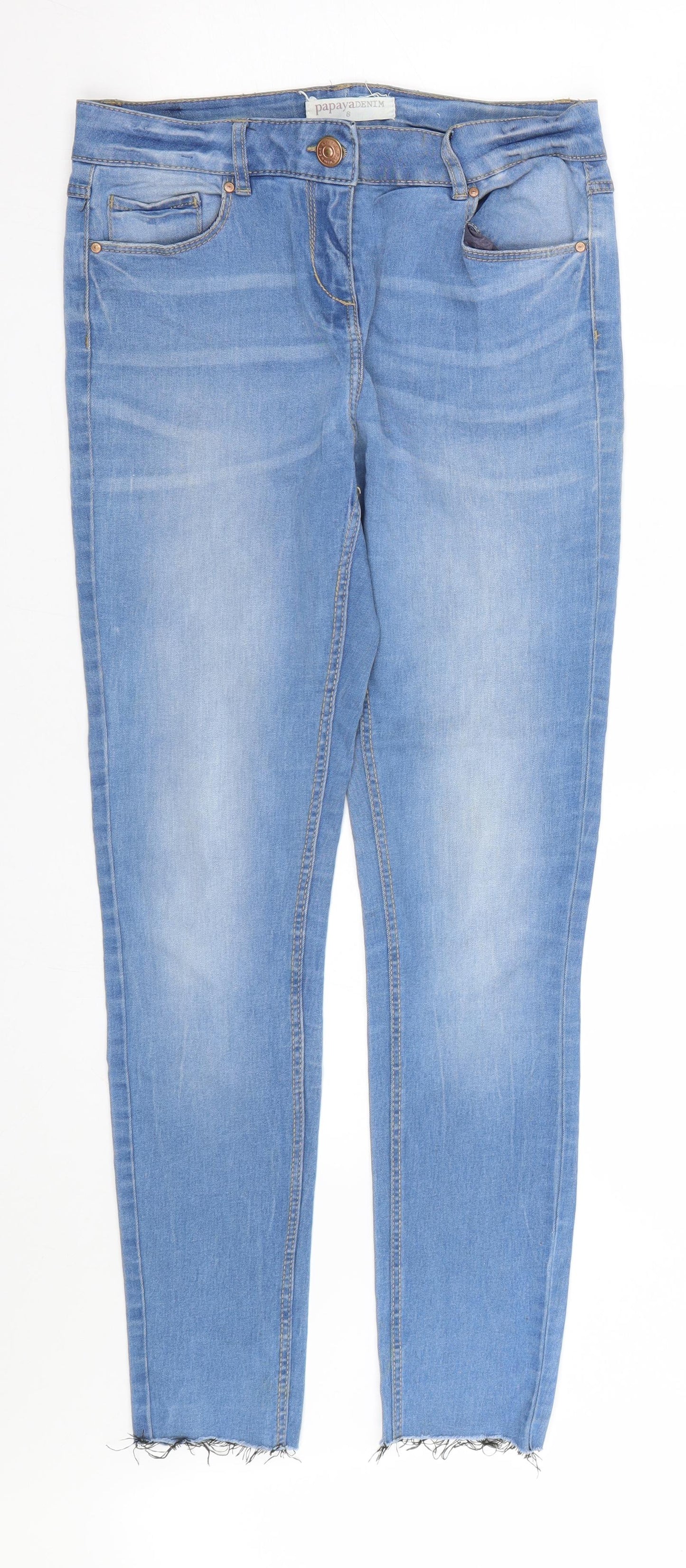 Papaya Womens Blue  Denim Skinny Jeans Size 8 L27 in