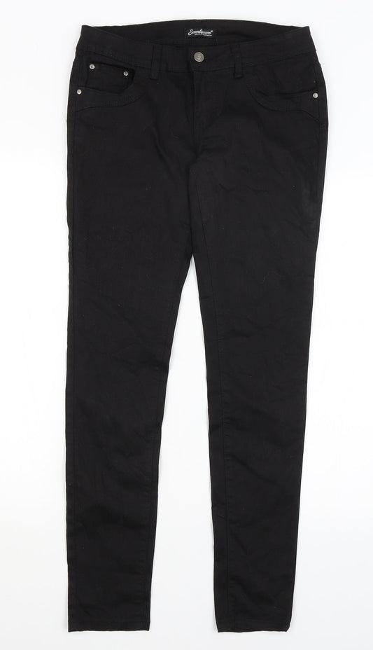 Seventy Seven Womens Black   Skinny Jeans Size L L30 in