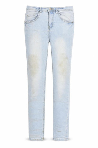 Front view of Denim Co girls’ blue skinny jeans, size 12-13, years