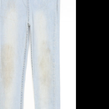 Close-up detail of Denim Co girls’ blue skinny jeans, size 12-13, years