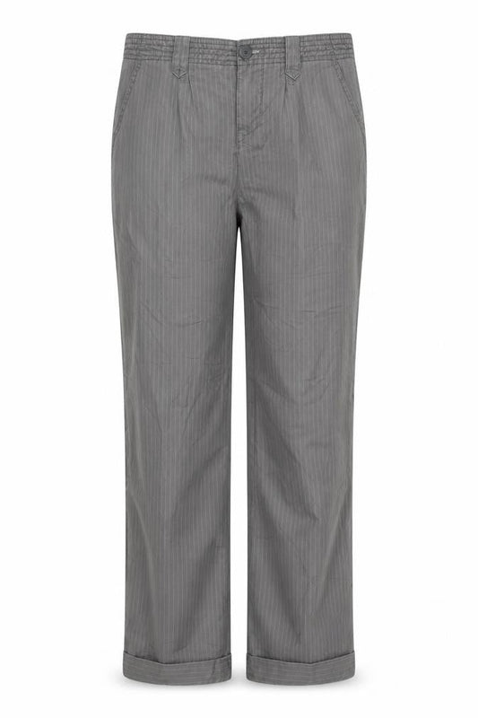 Carry Womens Grey Striped  Trousers  Size L L32 in