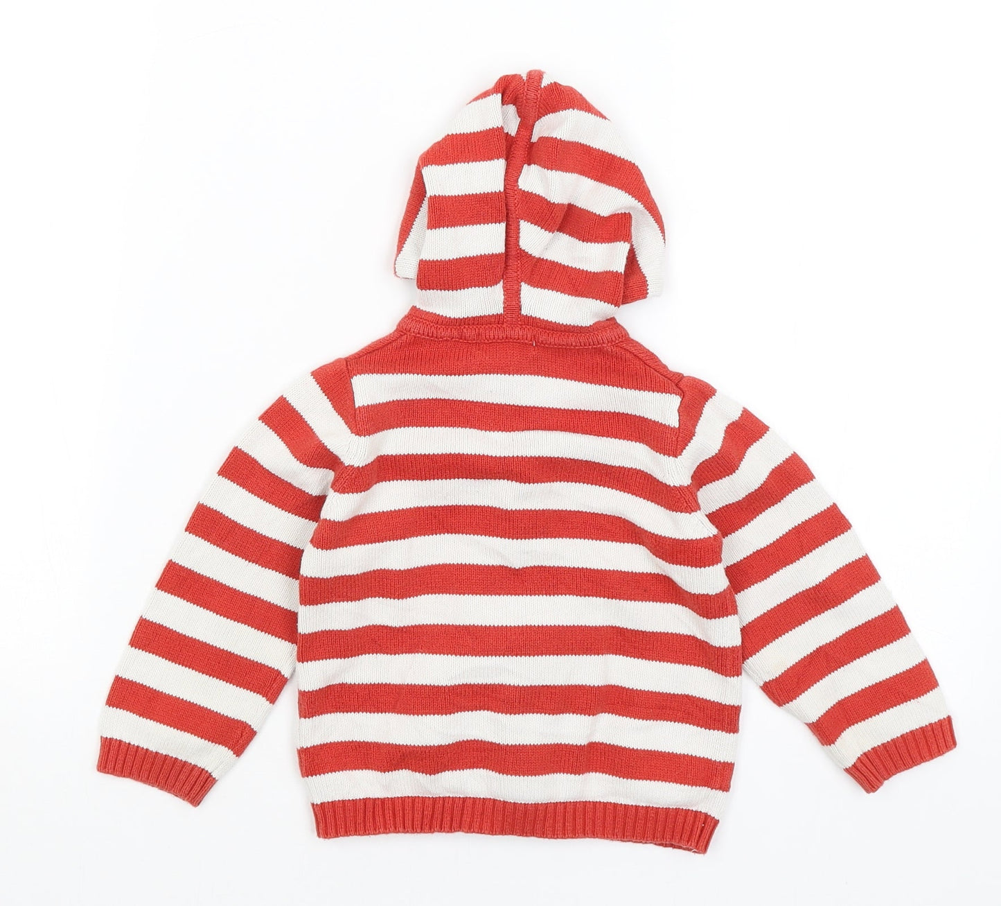 DP Girls Red Striped  Full Zip Hoodie Size 2 Years