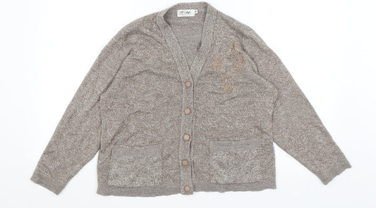 Care Womens Brown   Cardigan Jumper Size S
