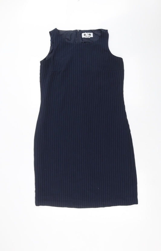 AYC Womens Blue Striped  Shift  Size 6