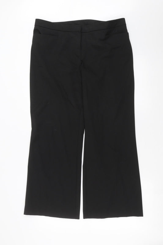 Marks and Spencer Womens Black   Trousers  Size 16 L28 in