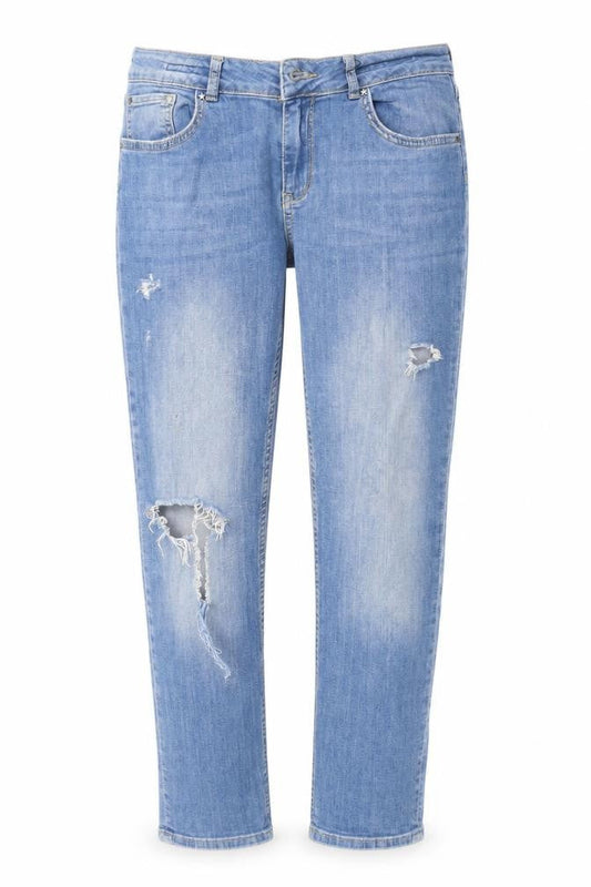 sivian heach Womens Blue  Denim Straight Jeans Size 30 in L28 in