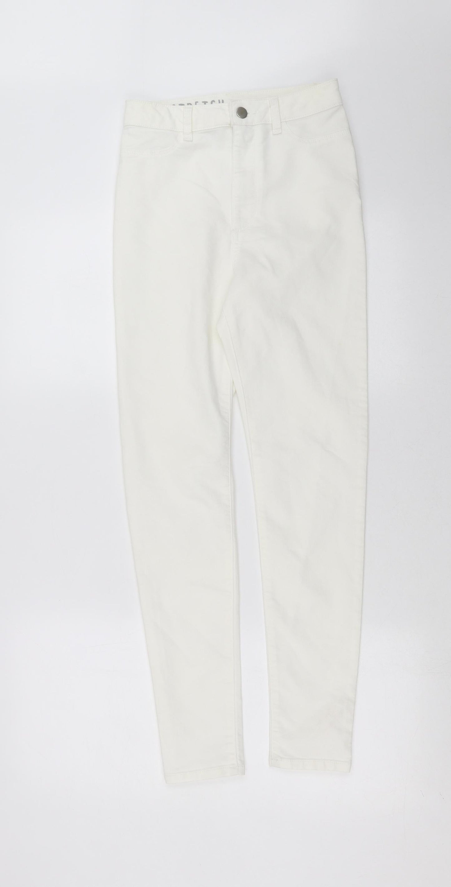 Marks and Spencer Womens White  Denim Skinny Jeans Size 8 L28 in