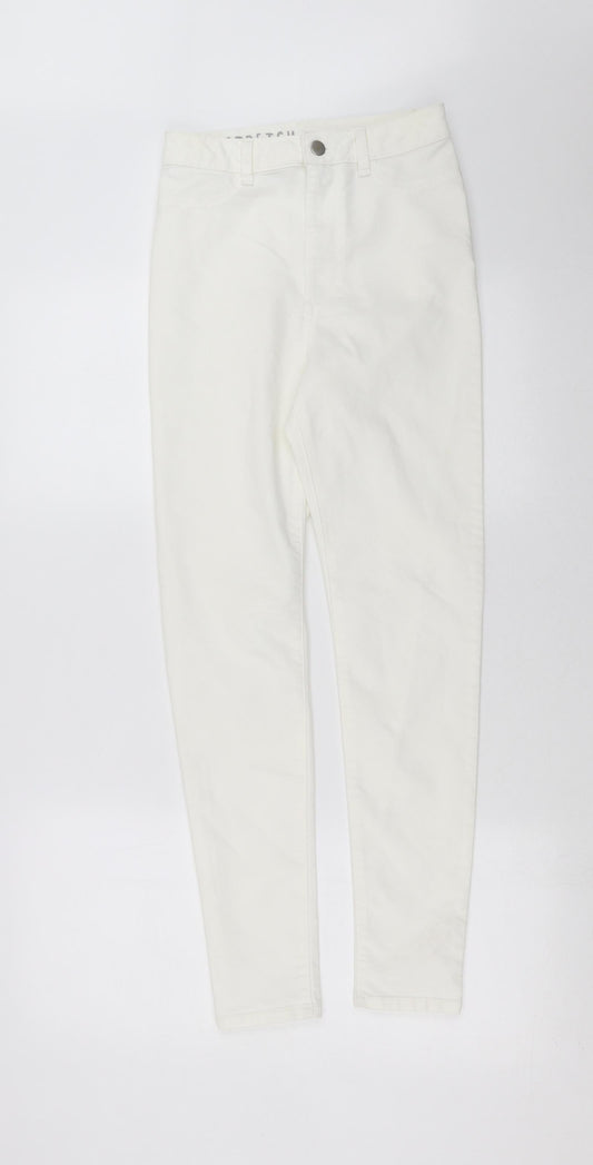 Marks and Spencer Womens White  Denim Skinny Jeans Size 8 L28 in