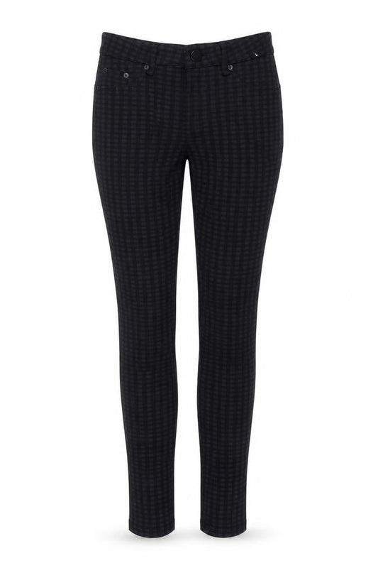 Primark Womens Black Check  Trousers  Size 8 L30 in
