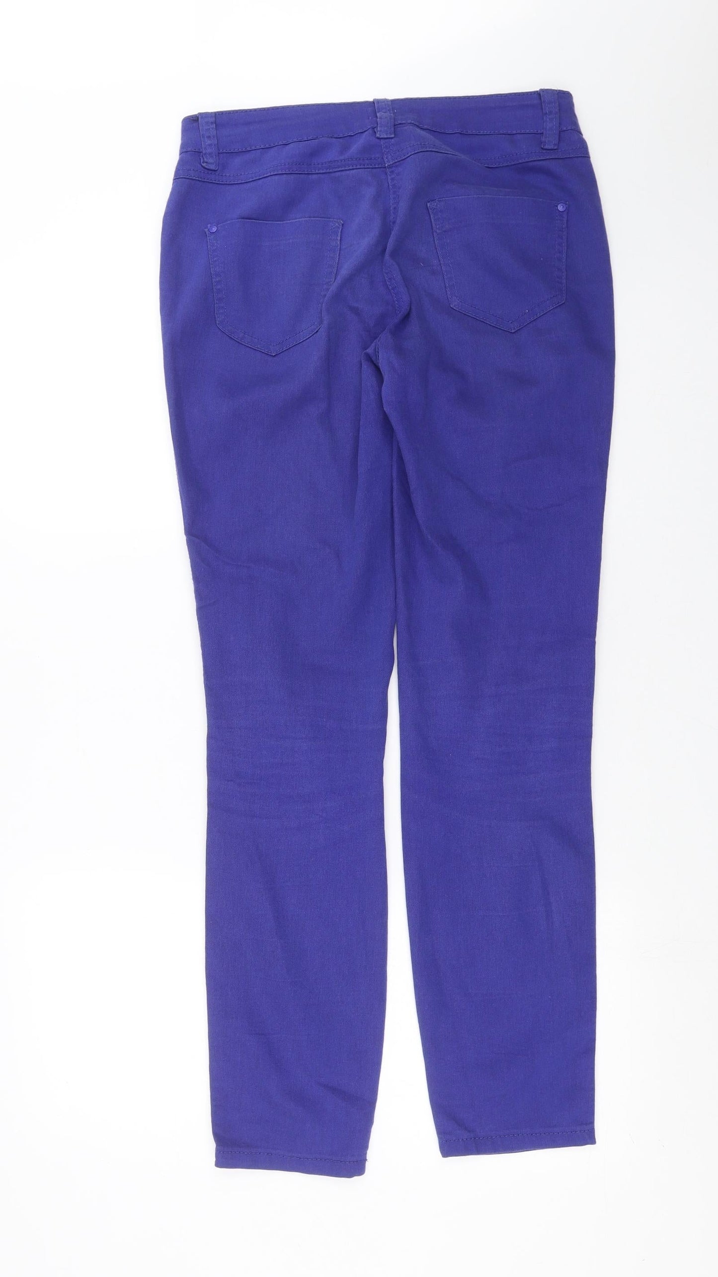 F&F Womens Blue  Denim Skinny Jeans Size 10 L30 in