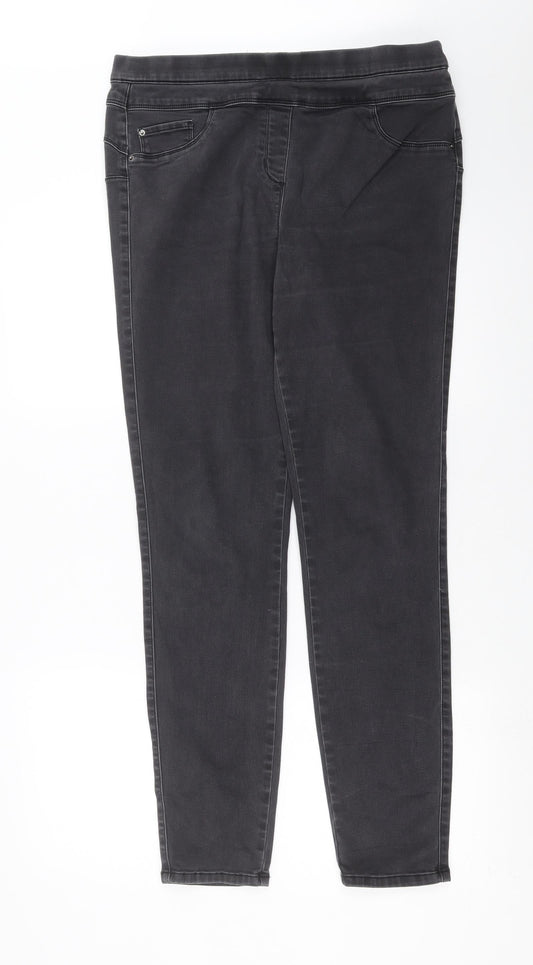 Preworn Womens Grey  Denim Jegging Jeans Size 34 in L31 in