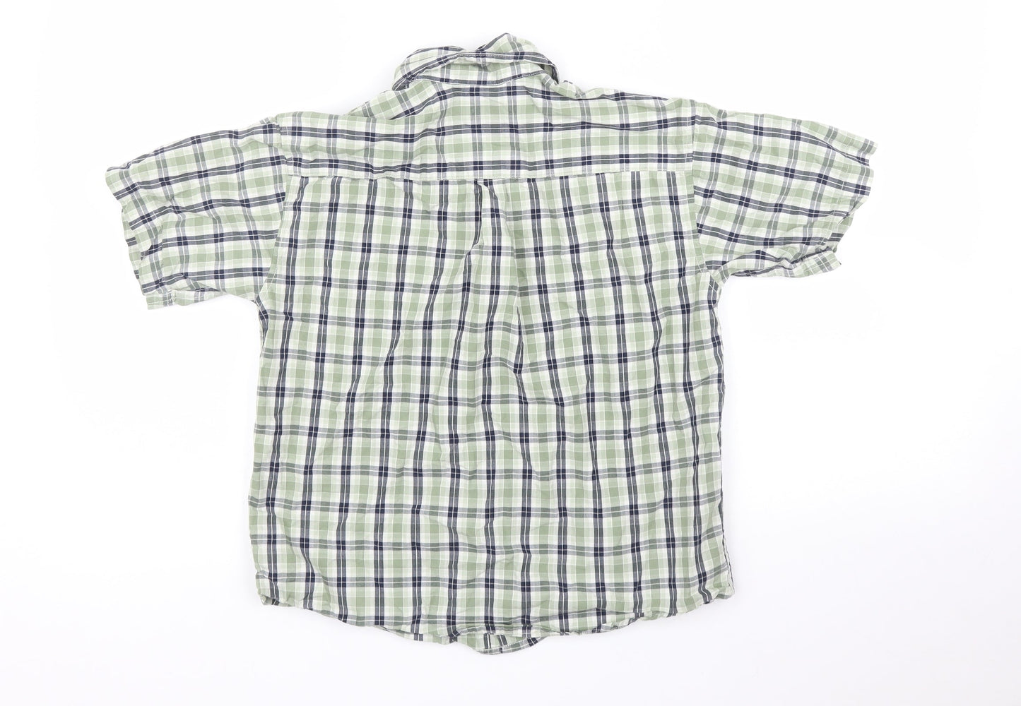 Gap Boys Green Plaid  Basic Button-Up Size S