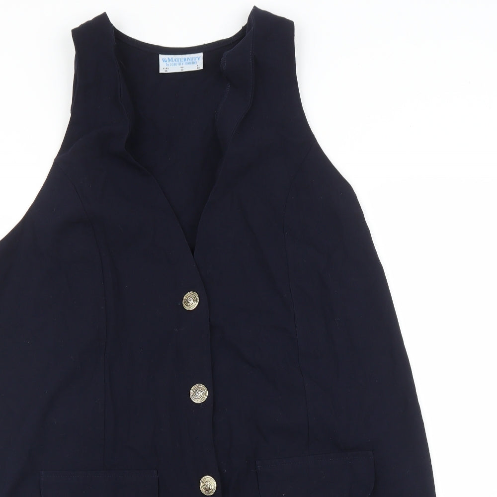 Dorothy Perkins Womens Blue   Basic Blouse Size 10