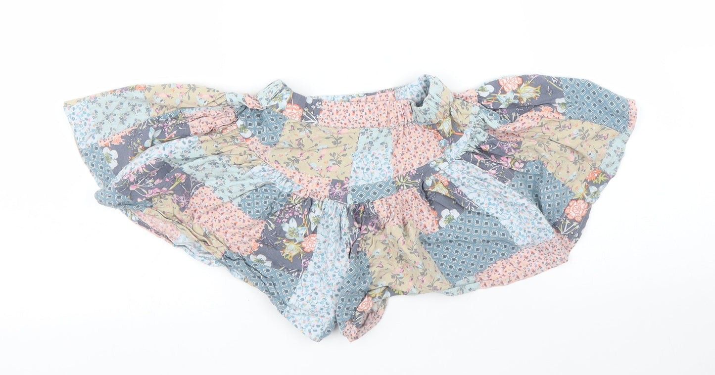 NEXT Girls Blue Batik  Cut-Off Shorts Size 4 Years
