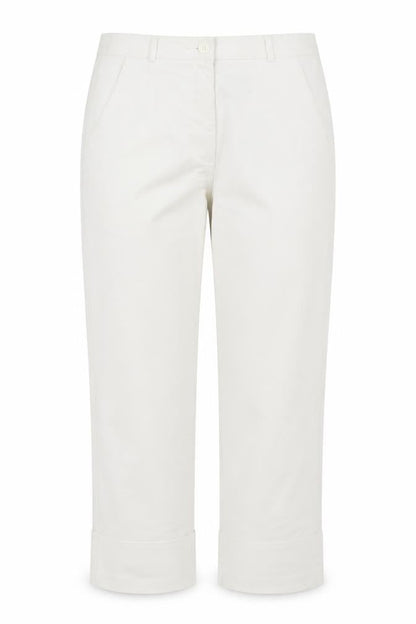 Sound No 1 Womens White  Rayon Capri Trousers Size 8 L22 in